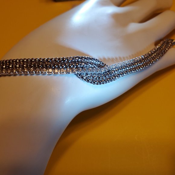 BRAND NEW DIAMOND BRACELET 14K WHITE GOLD - Picture 3 of 13
